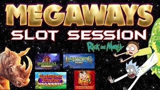 LOCKDOWN - MEGAWAYS !! SLOT SESSION !! • CASINO BONUS WINS ! Rick & Morty - Rainbow Riches - Primal