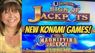 NEW KONAMI GAMES-INSPECTOR SIGN OF JACKPOTS
