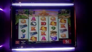 Lucky Fountain 100 spin slot bonus win plus retrigger at Parx Casino.