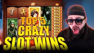 TOP 5 CRAZY SLOT WINS | ONLY THE BEST MOMENTS #3