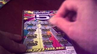 FREE SHOT TO WIN $2,000,000! Fantastic 5's Scratchcard From New York Lottery.