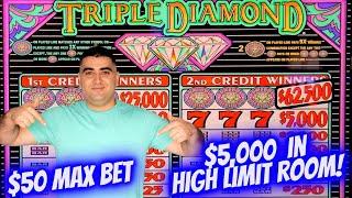 Let's Play $5,000 Only On High Limit 3 REEL SLOT MACHINES - $50 Max Bet ! Live Slot Play |SE-8 EP-24