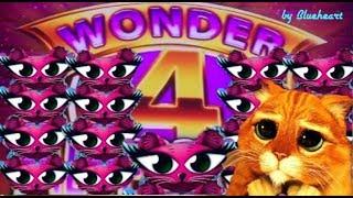 • ONLY SUPER GAMES • Miss KITTY GOLD slot machine BONUS WINS! (Wonder 4 Tall Fortunes )