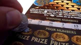$4,000,000 Gold Bullion - Illinois Lottery $20 Instant Scratch Off Lottery Ticket