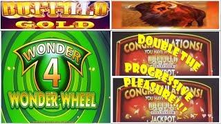•DOUBLE FAB FRIDAY• Wonder 4 Wonder Wheel •BUFFALO GOLD - Slot Machine Bonus ~ Aristocrat•