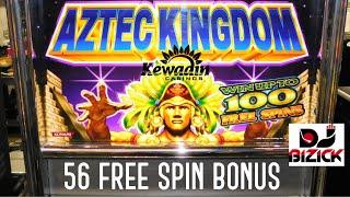 •Aztec Kingdom Slot Machine• 56 SPIN BONUS  • KEWADIN CASINO