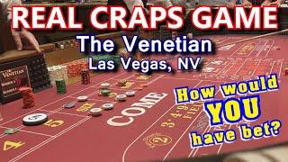 A TYPICAL CRAPS GAME - Live Craps Game #37 - The Venetian Casino, Las Vegas, NV - Inside the Casino