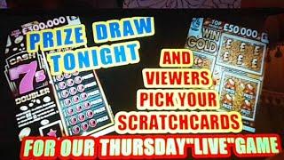 SCRATCHCARDS...WINNERS GAME."WITH PRIZES.&  VIEWERS PICK"EM..WE SCRATCH"EM".Thursday THE BIG GAME.