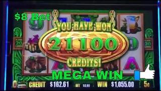 •Mega Big Win•  Wild Lepre'Coins Slot Machine Bonus Bet $8