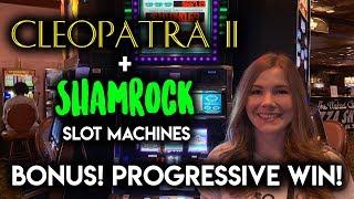 HIGH LIMIT! Shamrock Slot Machine! Max Bet BONUS! NICE WIN!
