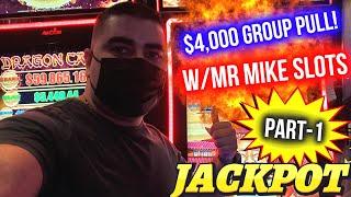 HANDPAY JACKPOT On High Limit Slot ! $4,000 GROUP Pull w/ MR MIKE SLOTS CHANNEL