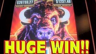 Buffalo Stampede * HUGE WIN * Las Vegas Slot Machine MEGA BIG WIN