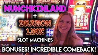 Amazing Comeback WIN!! Dragon Link Slot Machine! BONUSES!!