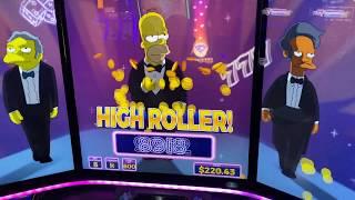 HIGH ROLLER WIN ON THE SIMPSONS !!! MAX BET !!!! BLAKE SHELTON SLOT !!! AT CHOCTAW CASINO !!!!