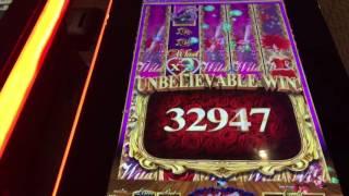 Huge win!  Can Can slot machine high kick bonus