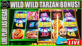 I STARTED WITH $100 WILD WILD TARZAN GRAND | RUBY SLIPPERS SLOT MACHINE | LIVE PLAY AT LAS VEGAS