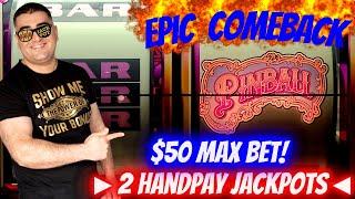 High Limit Action & 2 HANDPAY JACKPOTS - Epic Comeback ! Las Vegas Casino JACKPOTS ! Live Slot Play