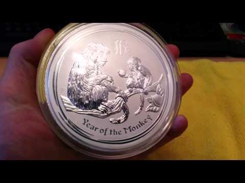 Perth Mint 2016 Year Of Monkey 1kg Silver Coin
