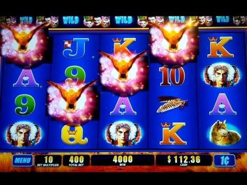 Monster Progressives Slot Machine -  Red Eagle! Live Play Progressives and Bonus - $4 Max Bet!