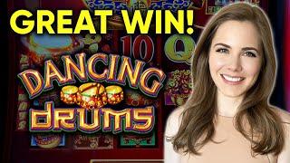 EXTRA SURPRISE VIDEO! Dancing Drums Slot Machine BONUS NICE WIN!!