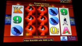 wicked winnings II  raven line hit + respin