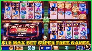 | BIG WIN $12 MAX BET JACKPOT FEATURE WON • WOW 4 COIN TRIGGER • SUPER FREE GAMES | BUFFALO GOLD