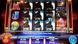 Winning Wolf Slot Machine *100X BIG WIN* Bonus Retrigger!