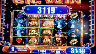 The King and the Sword Slot Machine Bonus - 10 Free Games with Stacked Wilds - Nice Win