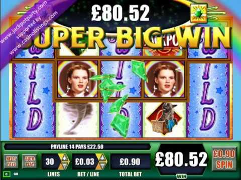 £207.15 SUPER BIG WIN (230X STAKE) ON WIZARD OF OZ™ SLOT GAME AT JACKPOT PARTY®