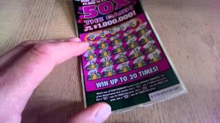 Michigan Lottery 50X THE CASH Scratch Off Ticket. Get YOUR FREE SHOT To Win $1,000,000