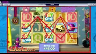 Toy Factory Slot - Abacus Free Spins Feature + 4 Symbol Multiplier Bonus