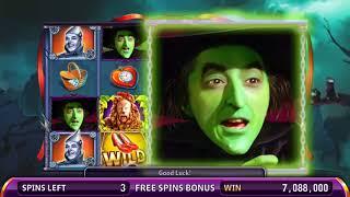 THE WIZARD OF OZ: WONDERFUL LAND OF OZ Video Slot Casino Game with WITCH'S CASTLE FREE SPIN BONUS