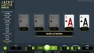 JACKS OR BETTER DOUBLE UP (one hand) - Online Video Poker - Virtual Game by NetEnt