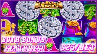 HIGH LIMIT All Aboard ⋆ Slots ⋆ Piggy Pennies (2) $25 Bonus Rounds Slot Machine Casino