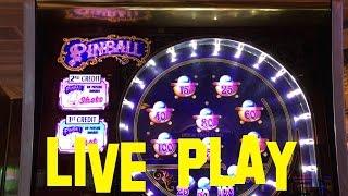 PINBALL Live Play $10.00 per spin High Denom Limit ITG Slot Machine
