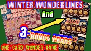 •Winter Wonderlines•..and ...3X Bonus Scratchcards...in Our One Card Wonder Game•