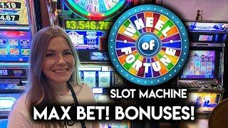 Max Bet! Old School Wheel Of Fortune Slot Machine! Let's hit those Millions!!
