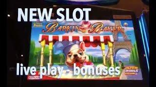 NEW SLOT MACHINE - Barkin Baker live play w/ bonuses