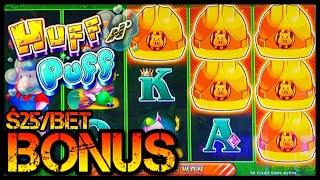 ★ Slots ★HIGH LIMIT Lock It Link Huff N' Puff  ★ Slots ★$25 BONUS ROUND Slot Machine Casino ★ Slots 