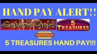HANDPAY - Lightning Link- PLUS a 5 Treasures SUPER Hand Pay!!
