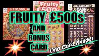 ★ Slots ★FRUITY £500s★ Slots ★Scratchcard..★ Slots ★️and Bonus Card..in our One Card Wonder Game