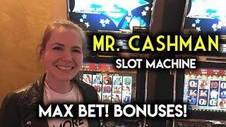 • MAX BET! BONUSES! Mr CASHman Slot Machine! •