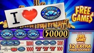 IGT - I LOVE TRIPLE DIAMOND Slot Machine - Very Good Win !!! - Enjoy The Wonderful Music