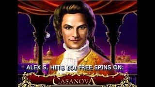 Casanova Slot - 100 Free Spins Mega Win!