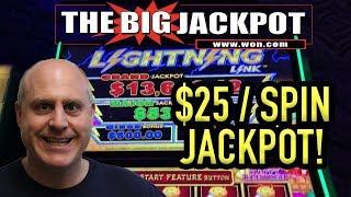 $25 / SPIN LIGHTNING LINK! JACKPOT on HAPPY LANTERN with The Big Jackpot