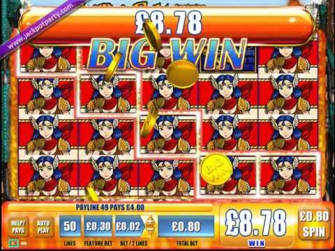 £200.00 MEGA BIG WIN (250 X STAKE) GRIFFINS GATE™ BIG WIN SLOTS AT JACKPOT PARTY