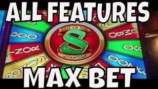 FATE OF THE 8 POWER WHEEL!  MAX BET ALL FEATURES