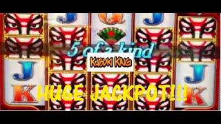 ***Huge Win***  Max Bet! Kabuki King-Konami Slot Machine Bonus