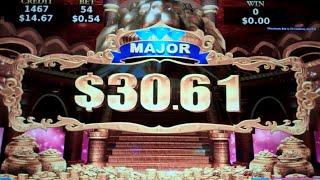 Lady of Cythera Slot Machine Bonus + Genie's Power Major Jackpot - 13 Free Games Win