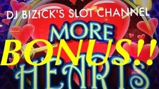 More Hearts Slot Machine ~ 4 SYMBOL BONUS TRIGGER ~ BIG WIN! • DJ BIZICK'S SLOT CHANNEL